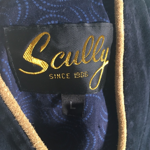 Scully Suede Leather Vest with Golden Buttons - Picture 5 of 8